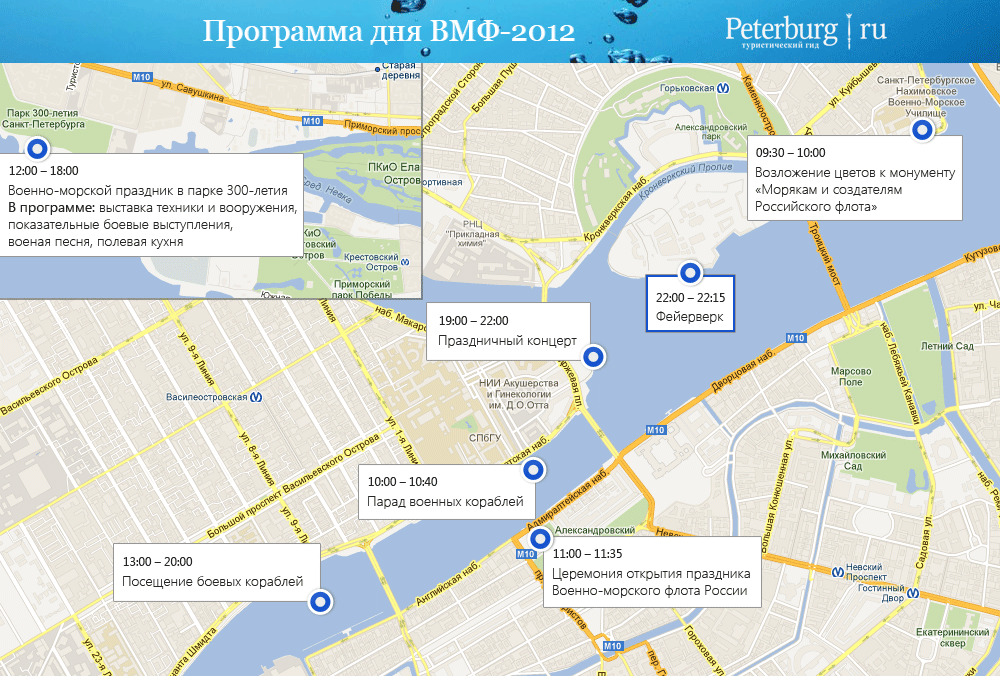 Схема парад петербург