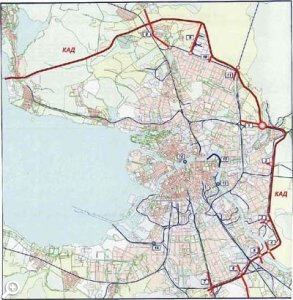 Кольцевая дорога санкт петербурга карта