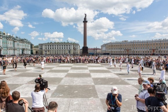 Живые шахматы на Дворцовой площади 2014