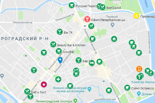 Карта муниципальных округов петроградского района