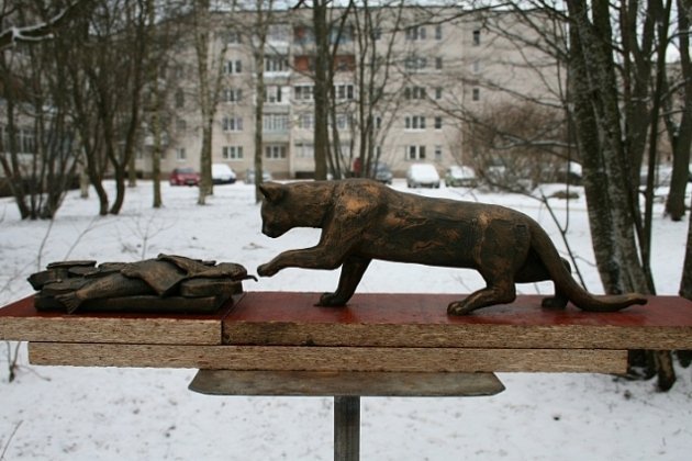 В Петербурге создали скульптуру кошки Матроски из Владивостока