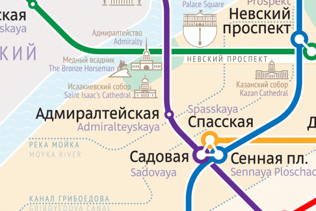 Cтудия Артемия Лебедева представила окончательную версию схемы петербургского метро